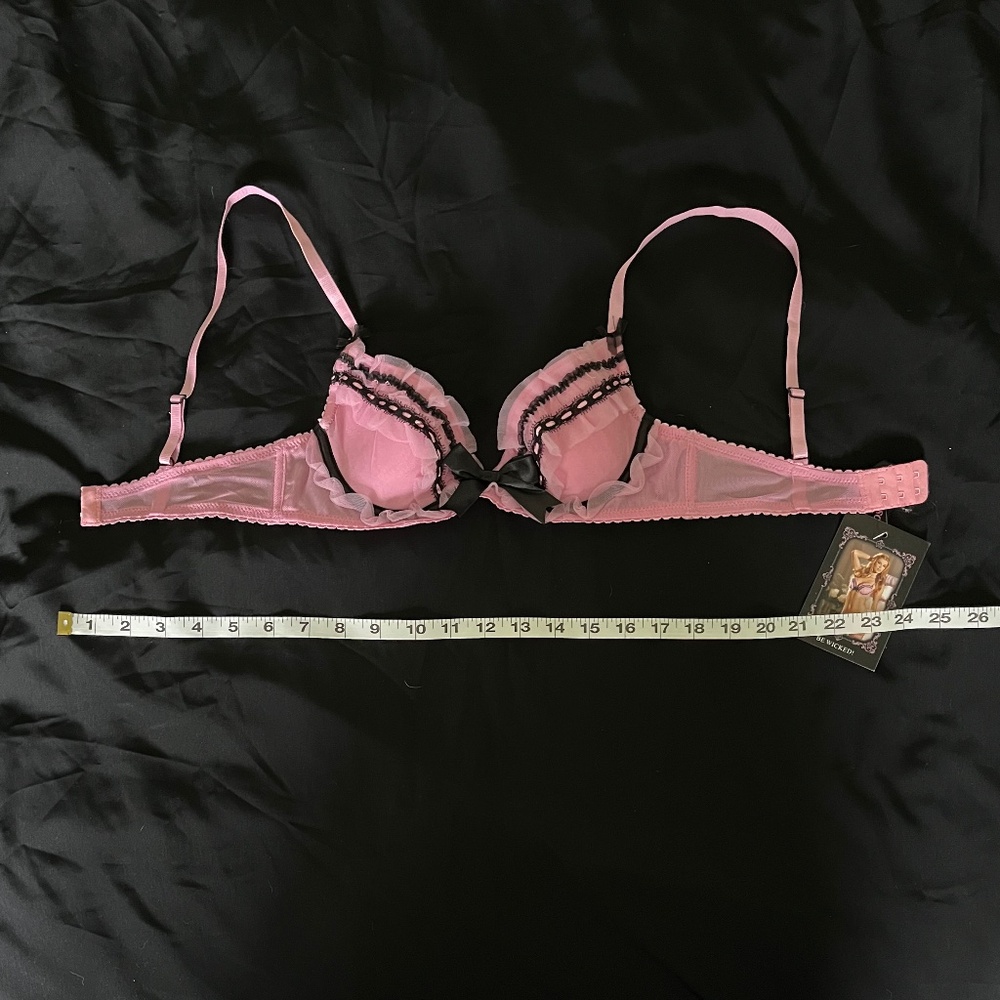 Wicked Brand Flirty Pretty Pink Bra Size Small NWT - Picture 6 of 6
